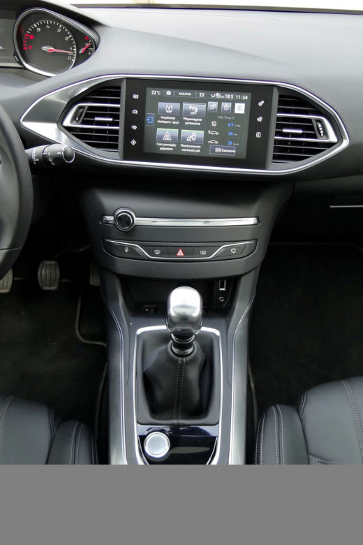 Peugeot 308 - panel centralny