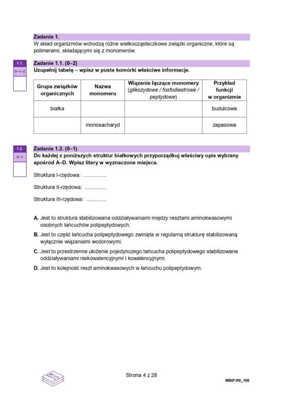 Biologia arkusze MATURA 2024 rozszerzenie FORMUŁA 2023