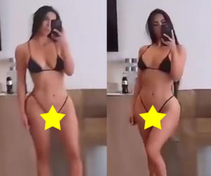 Kim Kardashian w  mikrobikini! Musisz to zobaczyć