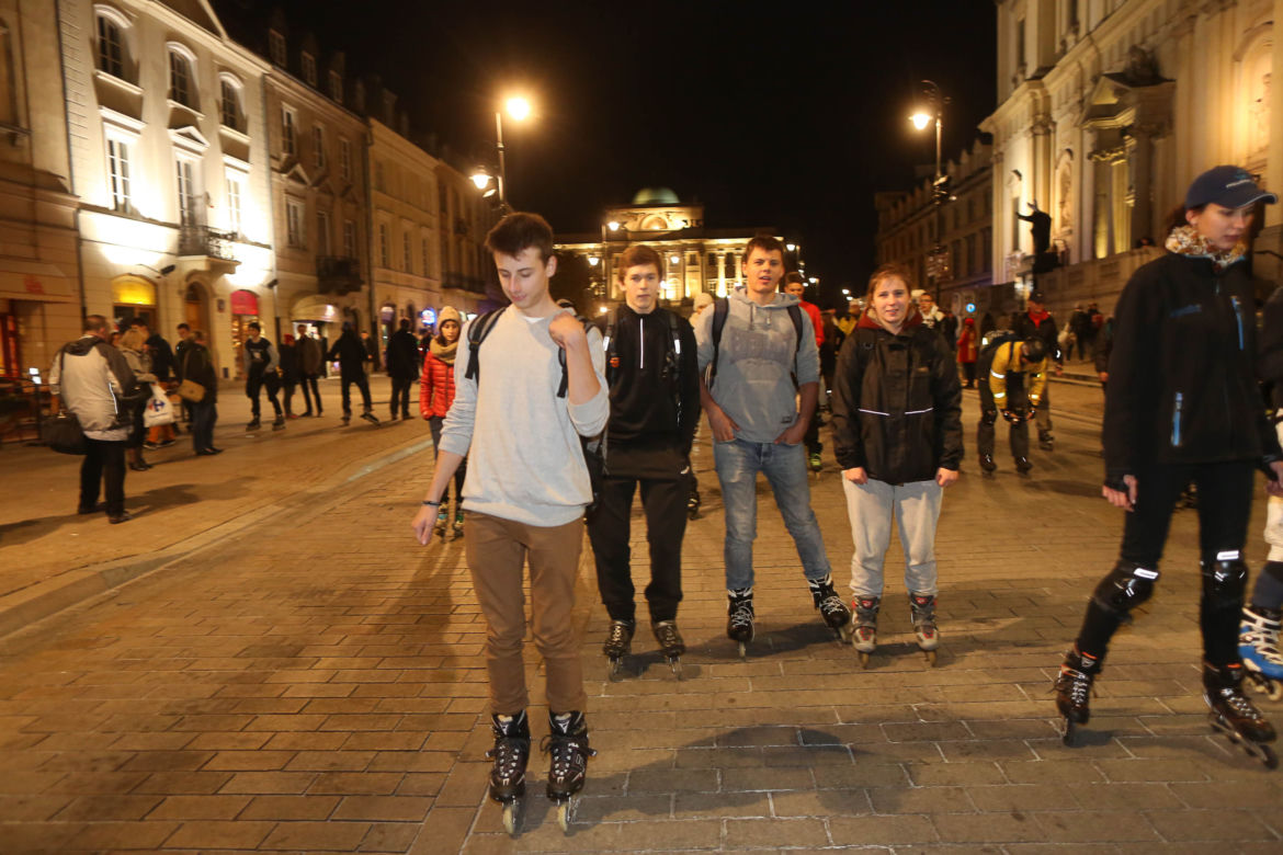 Nightskating po Warszawie