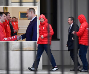 Kacper Tomasiak i skoczkowie u prezydenta