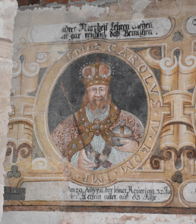 Pałac w Strudze – portret Karola IV po częściowej renowacji