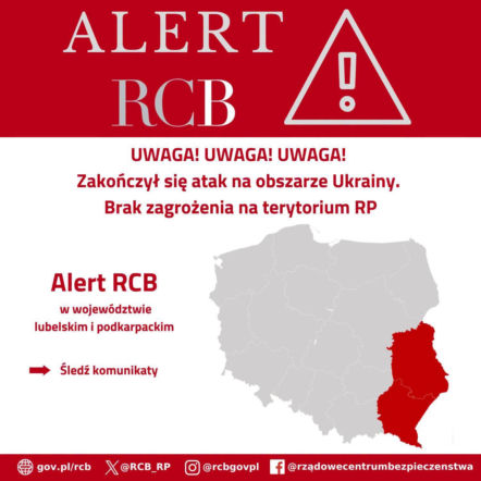 Mieszkańcy dostali Alert RCB. To już drugi w ciągu kilku godzin