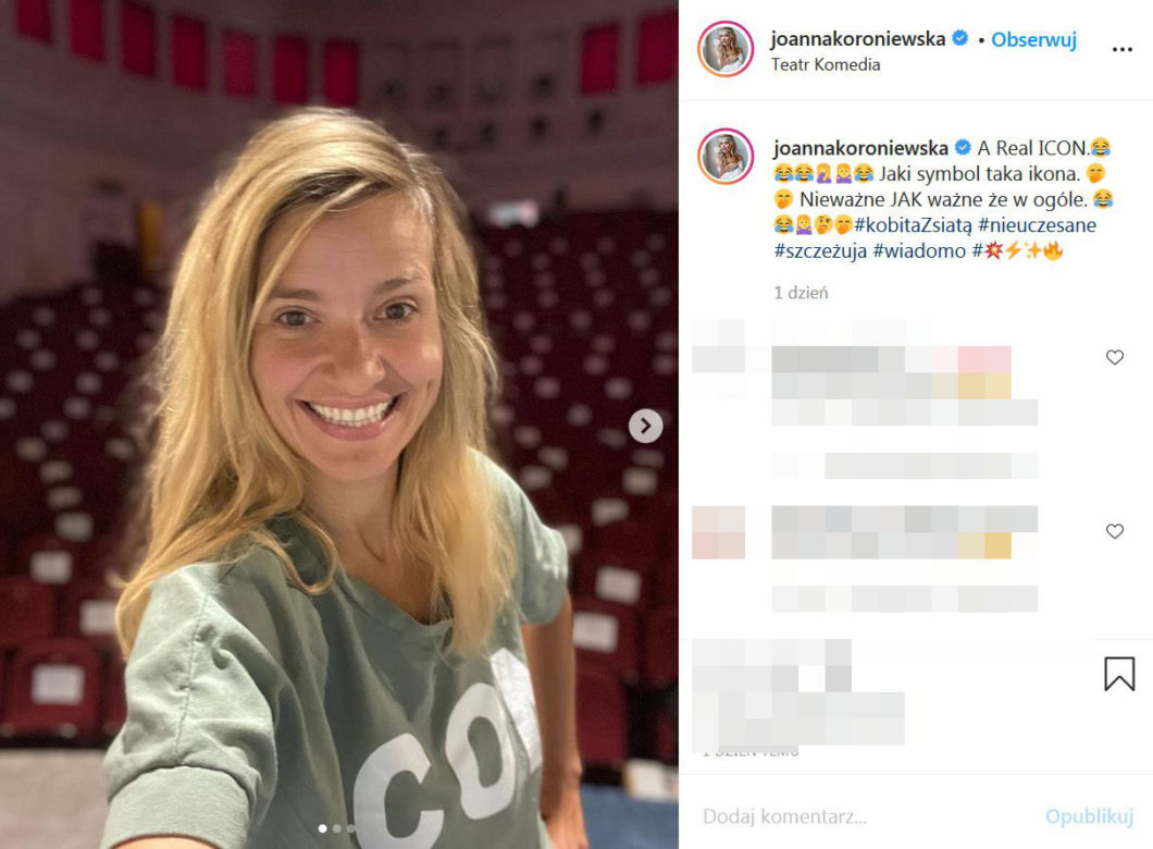 Joanna Koroniewska bez makijażu