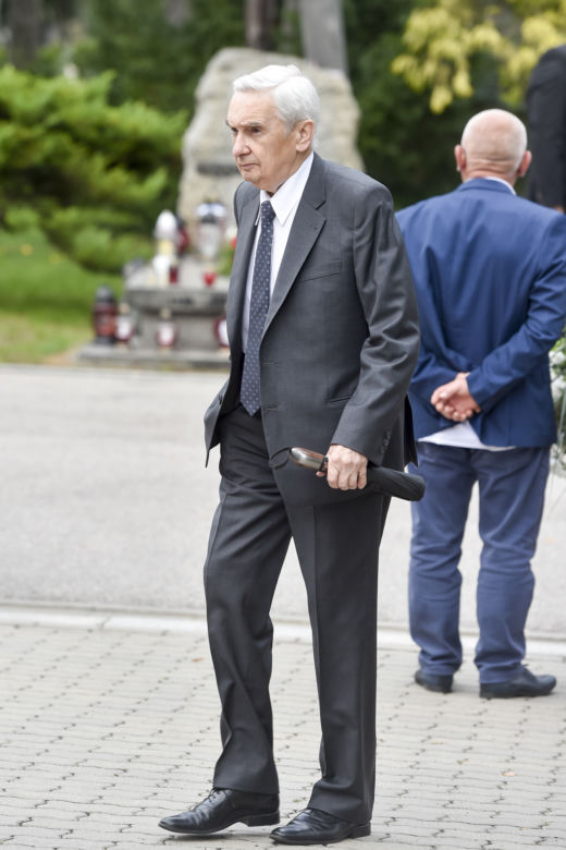 Tadeusz Sznuk na pogrzebie Knapika