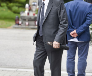 Tadeusz Sznuk na pogrzebie Knapika