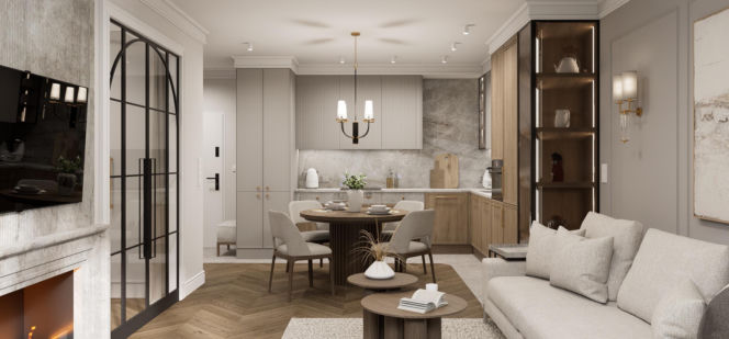 Kaszmirowe mieszkanie w gdańsku - projekt Renata Michałowicz