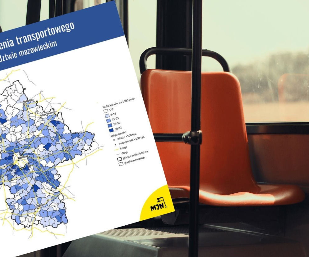 Mapa wykluczenia transportowego na Mazowszu