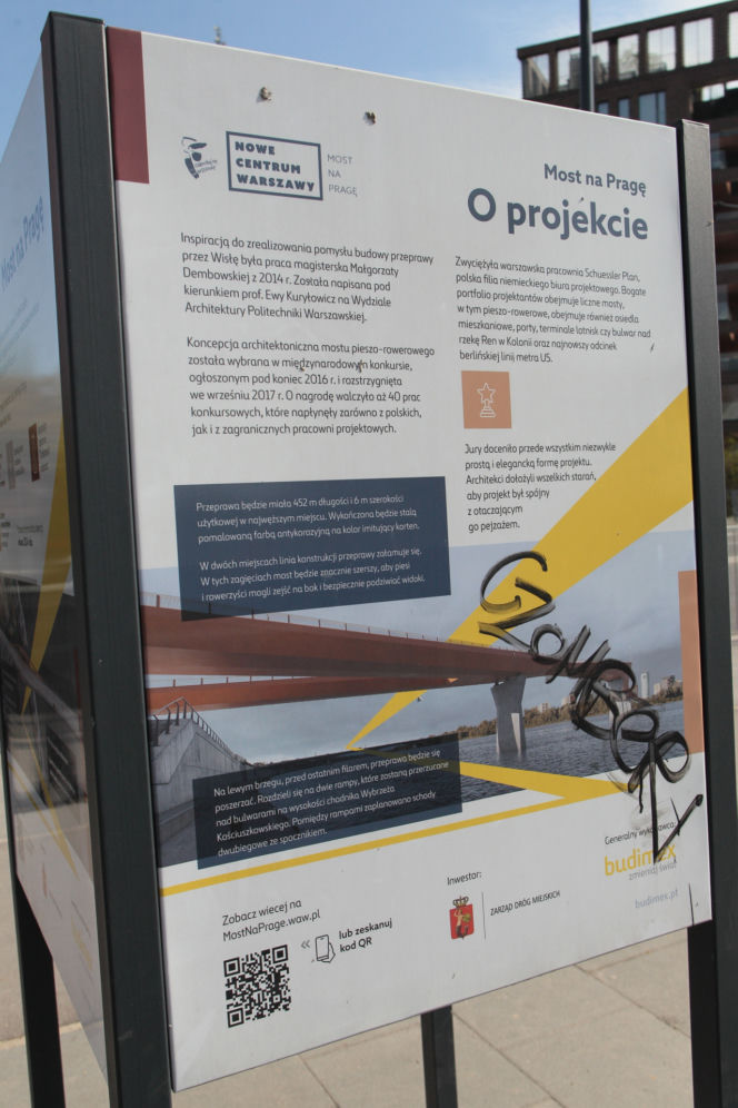 Konferencja prasowa dotycząca Mostu Pieszo-Rowerowego