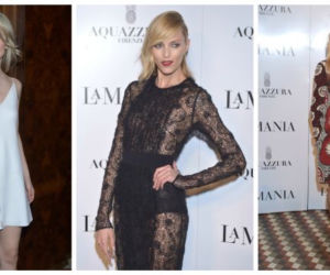 Magdalena Ogórek w koszuli nocnej, Anja Rubik w koronkach, czyli gwiazdy na pokazie marki La Mania