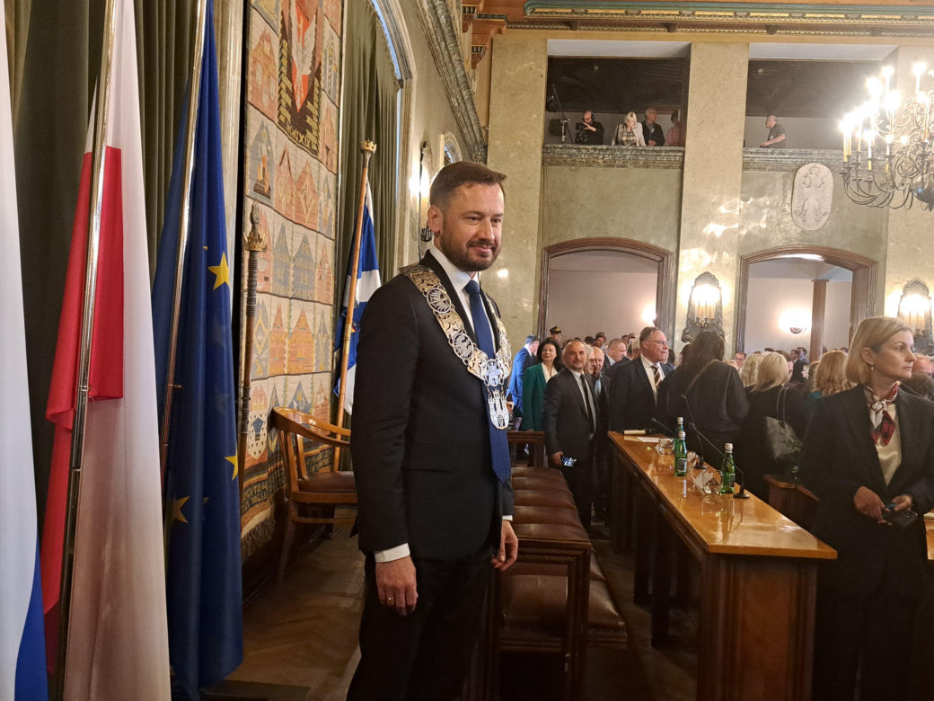 Zaprzysiężenie Aleksandra Miszalskiego na prezydenta miasta Krakowa oraz radnych IX kadencji