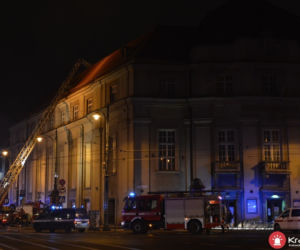 Groźny pożar w budynku Filharmonii Krakowskiej