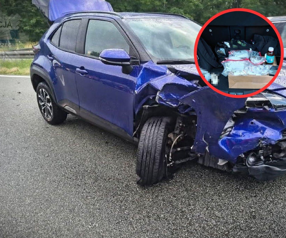 Wypadek na trasie S7. Kierowca uciekł do Krakowa, bo w bagażniku chował obciążający sekret
