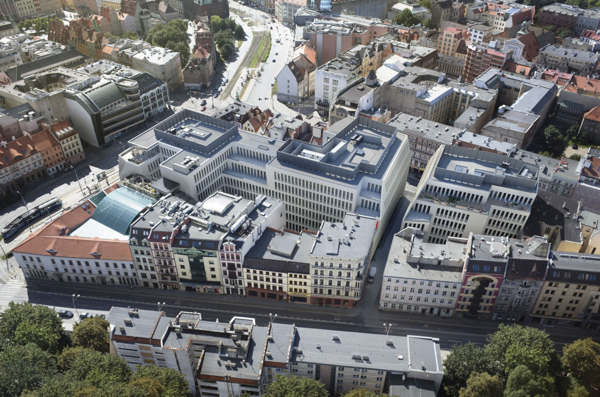 Lokalizacja kompleksu biurowero PEGAZ Times II we Wrocławiu