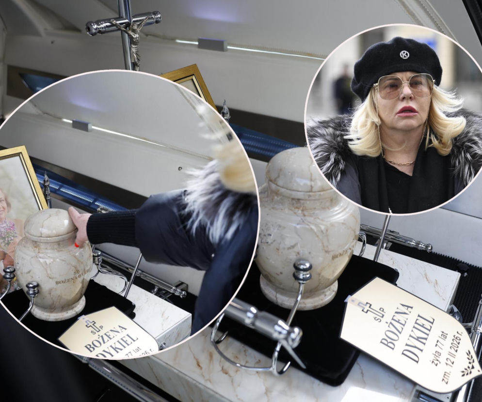 Poruszający gest Kurowskiej nad urną. Tak pożegnała Dykiel