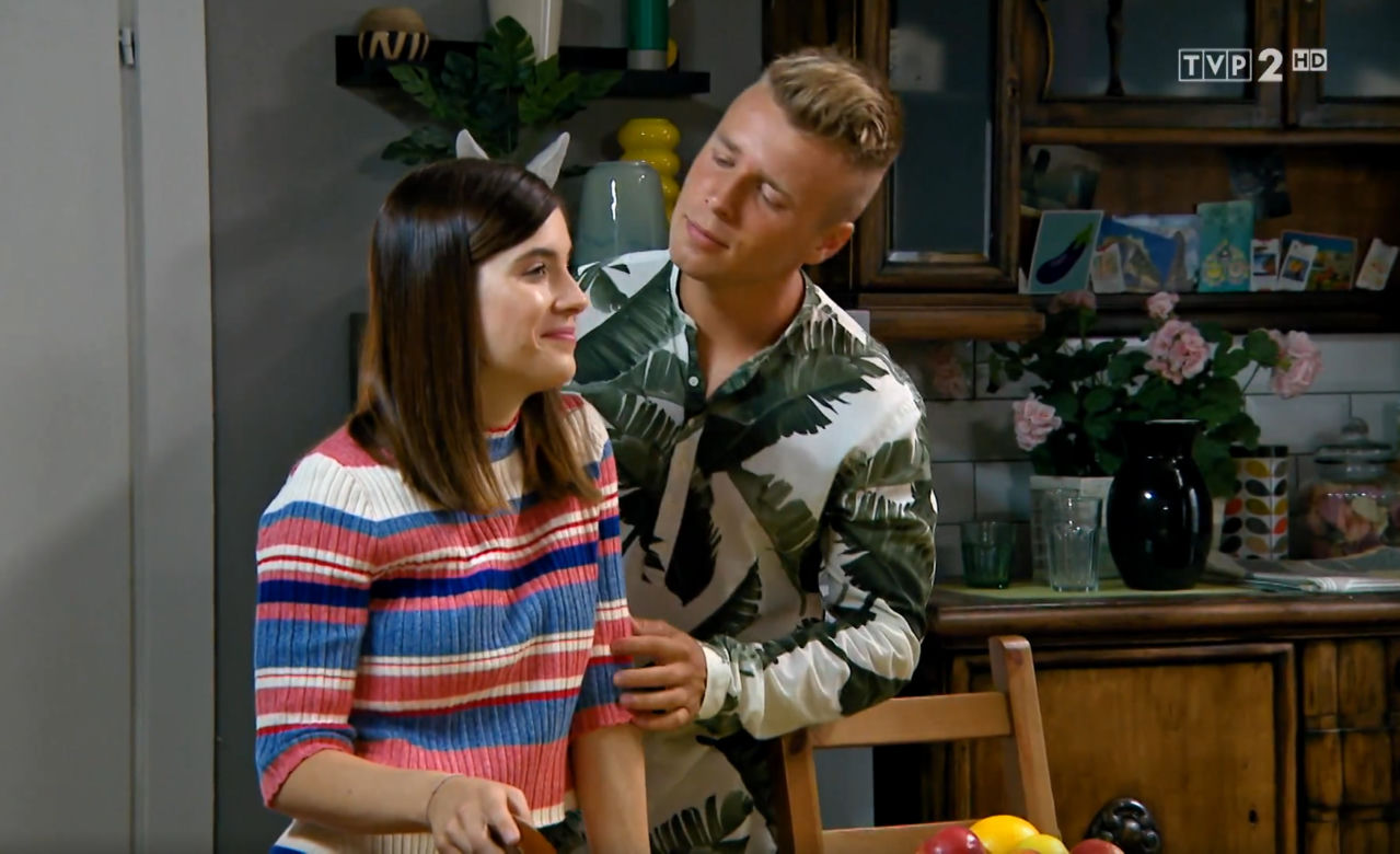 Barwy szczęścia, odcinek 2355, Agata (Natalia Zambrzycka), Patryk (Konrad Skolimowski)