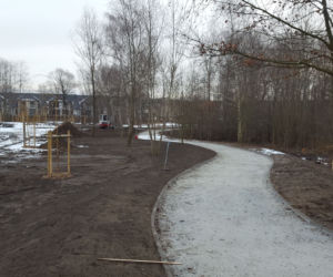 Przy ul. Unii Europejskiej w Lesznie powstaje nowy park