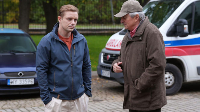 Barwy szczęścia, odcinek 3342. Jaworski (Jacek Kałucki), Hubert (Marek Molak)