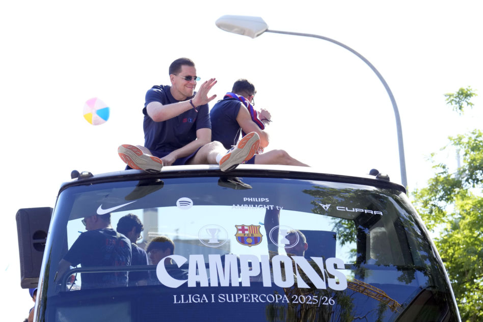 Lewandowski i Szczęsny na fecie Barcelony