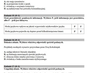 Egzamin gimnazjalny, język polski ARKUSZE