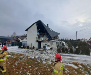 Wybuch domu w Brzezinkach w gminie Masłów
