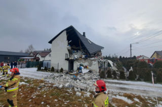 Wybuch domu w Brzezinkach w gminie Masłów