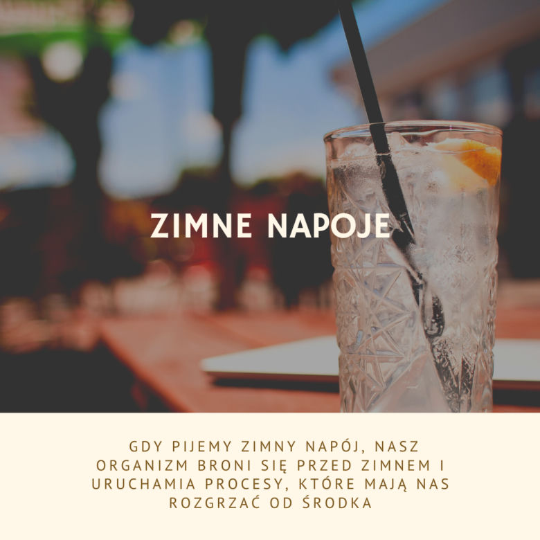 Picie zimnych, zmrożonych napojów
