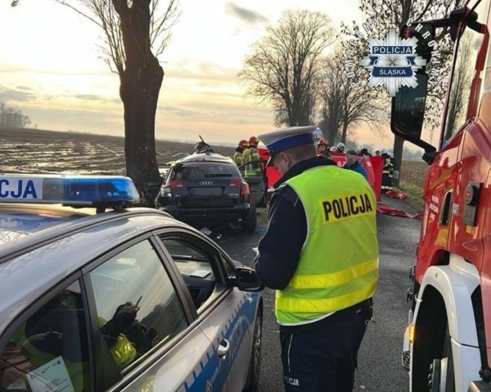 Czarny dzień na drogach woj. śląskiego. Dwa wypadki, cztery ofiary śmiertelne