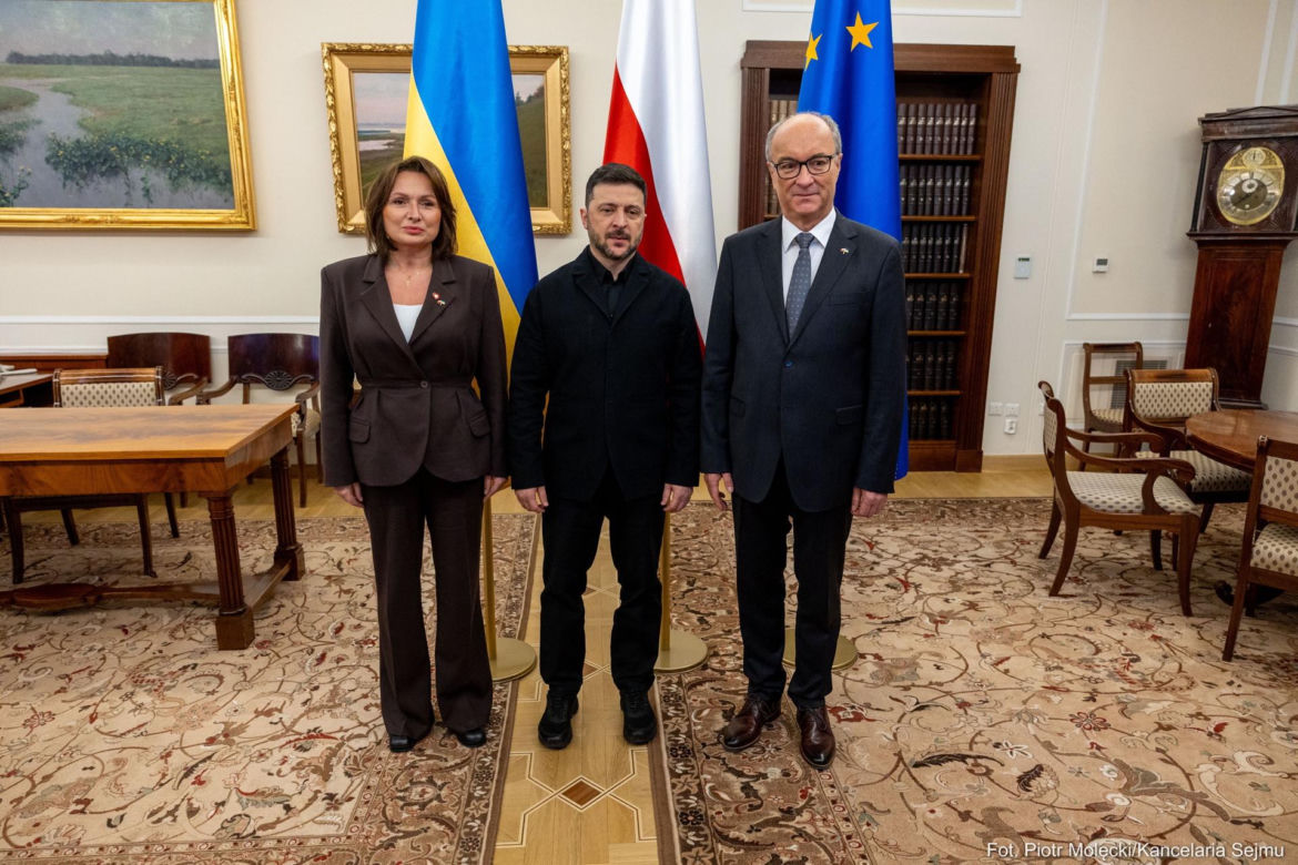 Wołodymyr Zełenski w polskim Sejmie