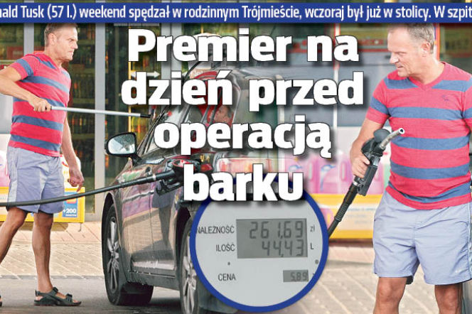 Premier na dzień przed operacją barku