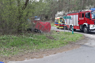 Tragiczny wypadek na DK42 pod Starachowicami! 20-latek zginął na miejscu [ZDJĘCIA]