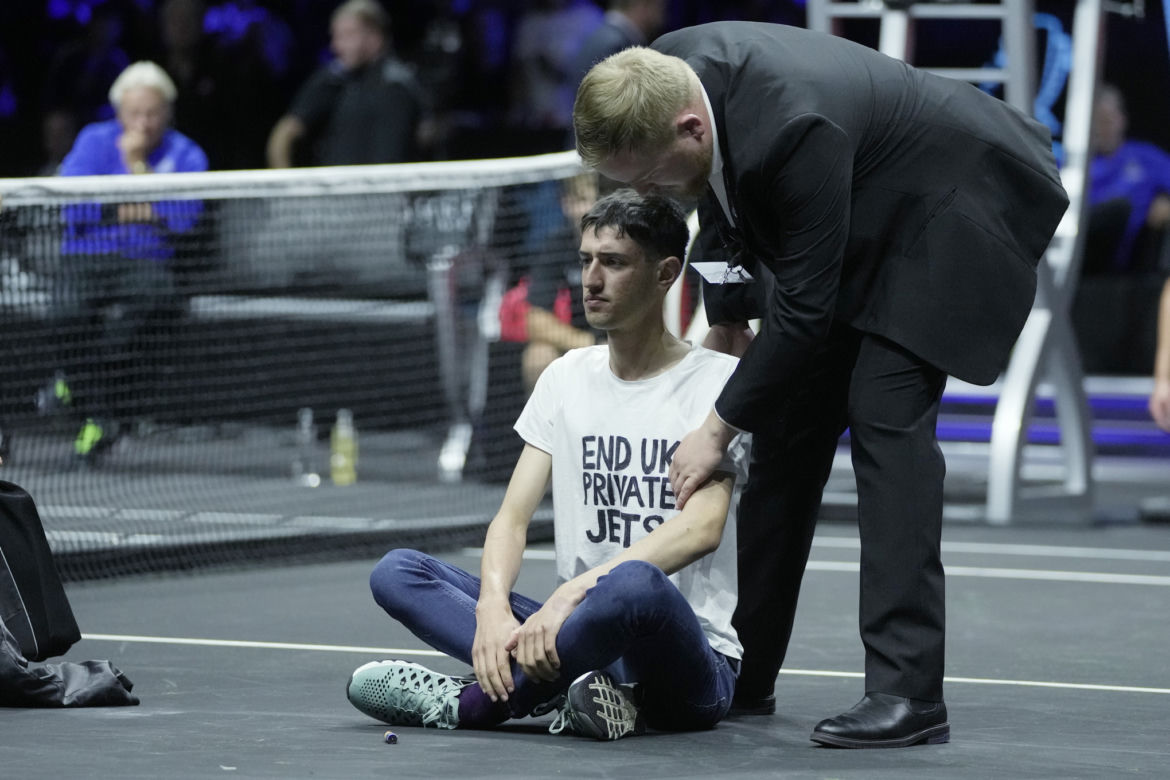 Mężczyzna podpalił się podczas Laver Cup