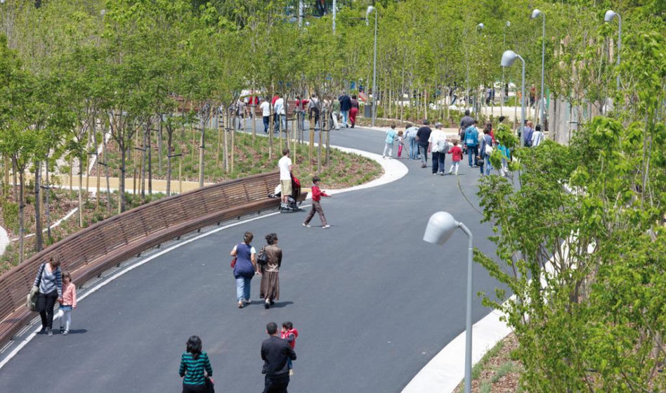 Arganzuela Park - część założenia Madrid Río; Madryt. Fot. ©Jeroen Musch, Mies van der Rohe Award 2013 