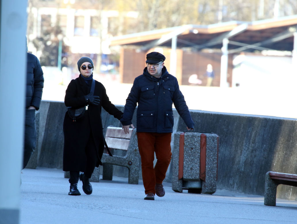 Zbigniew Zamachowski i Gabriela Muskała nad morzem