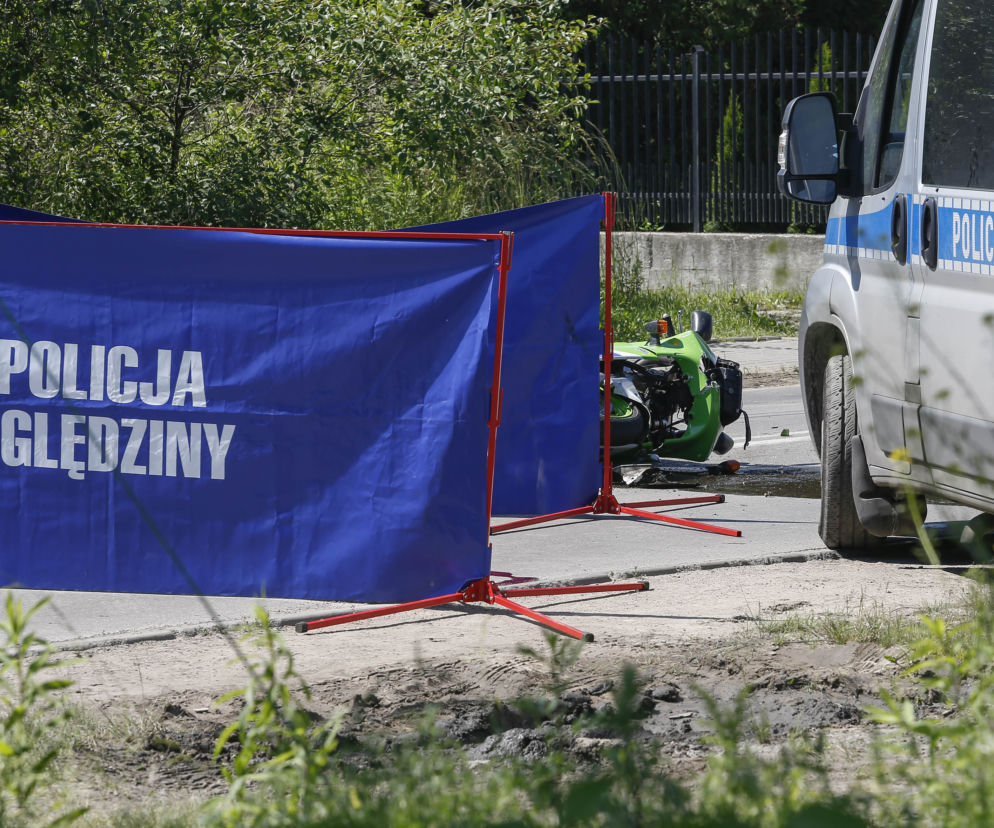 Tragiczny wypadek na trasie Olkusz-Chrzanów. Motocyklista zginął po zderzeniu z samochodami