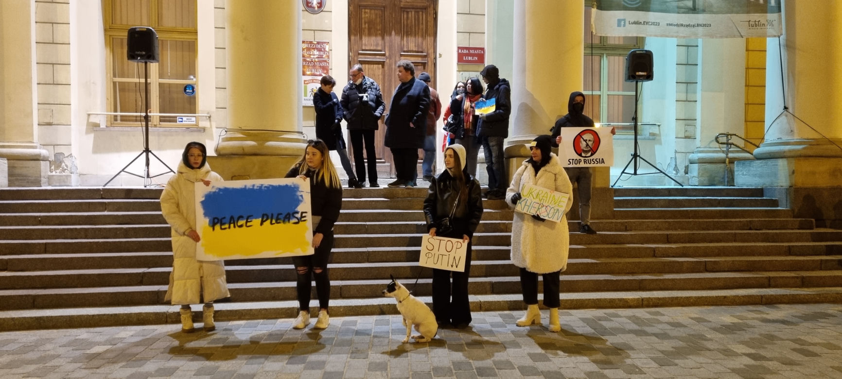 Lublin: protest wobec rosyjskiej agresji na Ukrainę