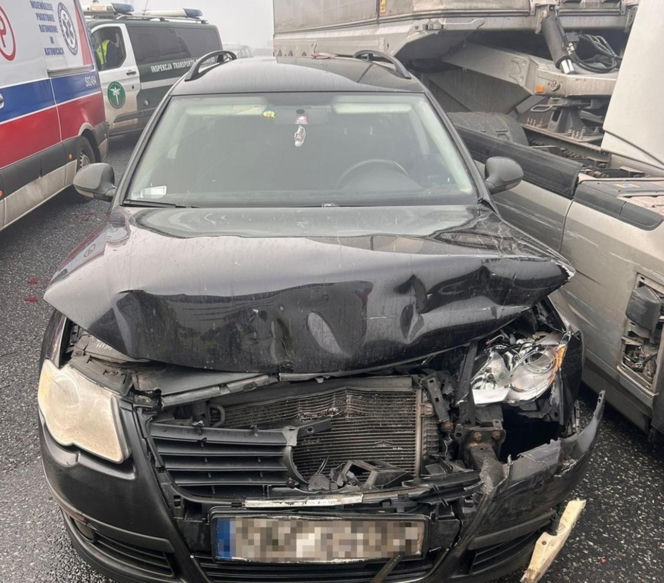 Karambol na autostradzie A4. Zderzyło się 7 samochodów