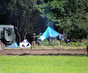 Obozowisko uchodźców na granicy polsko-białoruskiej