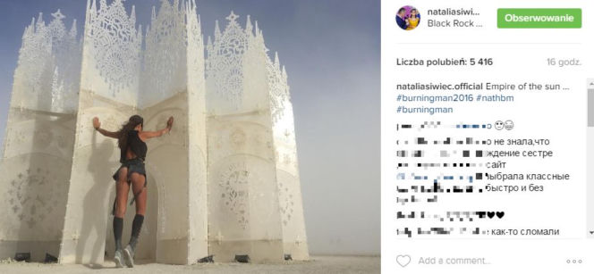 Natalia Siwiec na Burning Man