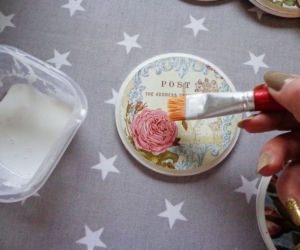 Podkładki pod kubek decoupage na żelazko