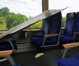 Wrak niemieckiego pociągu pod Kołbaskowem