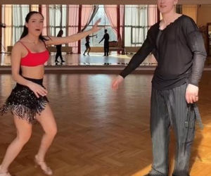 Natsu i Wojciech Kucina na treningu Tańca z Gwiazdami