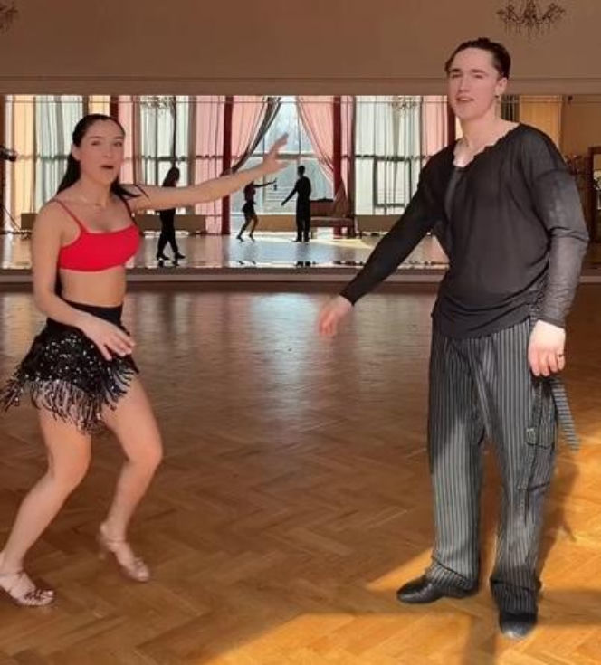 Natsu i Wojciech Kucina na treningu "Tańca z Gwiazdami"