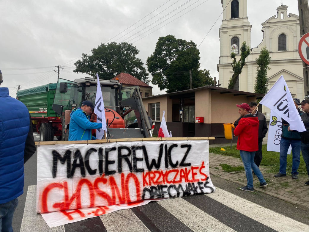 Protest rolników w Łódzkiem 24.08