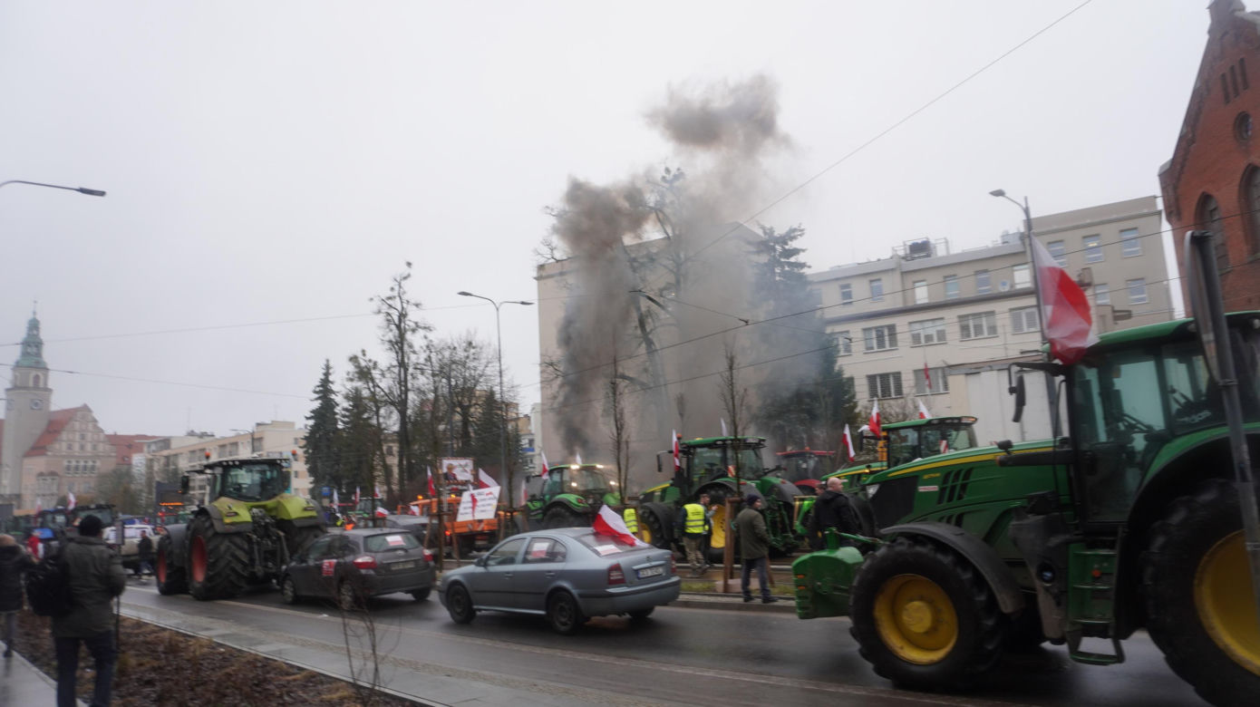 Protest rolników w Olsztynie, 20 lutego