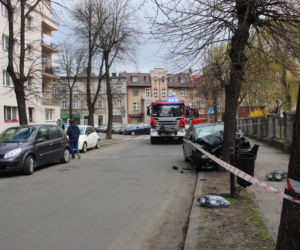 Rozpędzony 31-latek zatrzymał się na drzewie! O krok od tragedii w Grudziądzu [ZDJĘCIA]