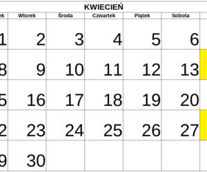 Niedziele handlowe 2019 - KWIECIEŃ