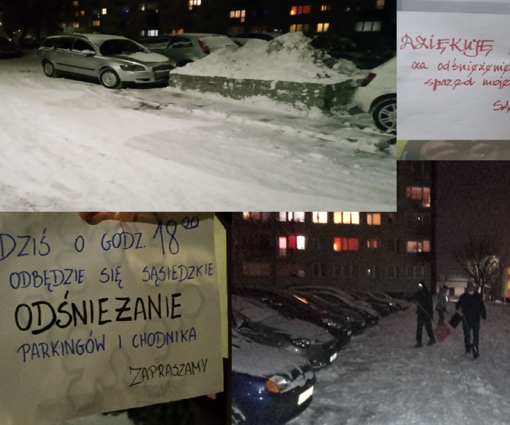 Bełchatów: Zima zaskoczyła drogowców? Ci mieszkańcy nie narzekają na pogodę i służby! Sami chwycili za łopaty! 