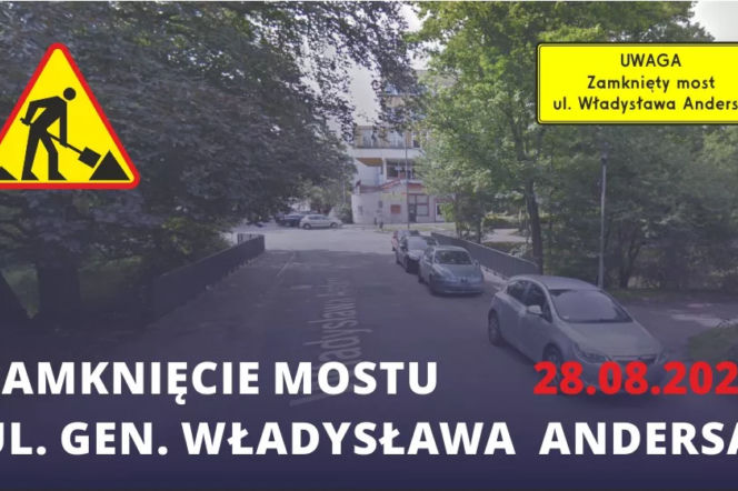 Zamknięcie mostu na ul. Andersa w Koszalinie