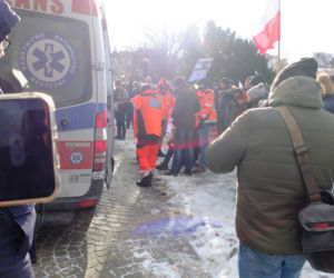Protest antyszczepionkowców w Lublinie. Początek był przerażający